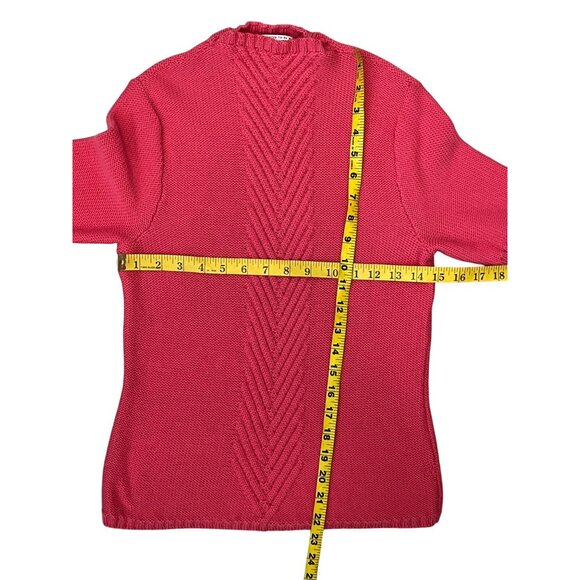 Vintage Pendleton 100% Merino Wool Short Sleeve Pink Knit Sweater Top SP - Picture 7 of 12
